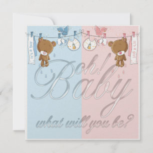 Bear Baby Genre Reveillez Party Invitation