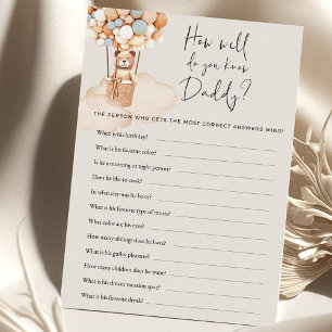 Bear Baby shower Jeu - Comment Bien Connaissez-Vou