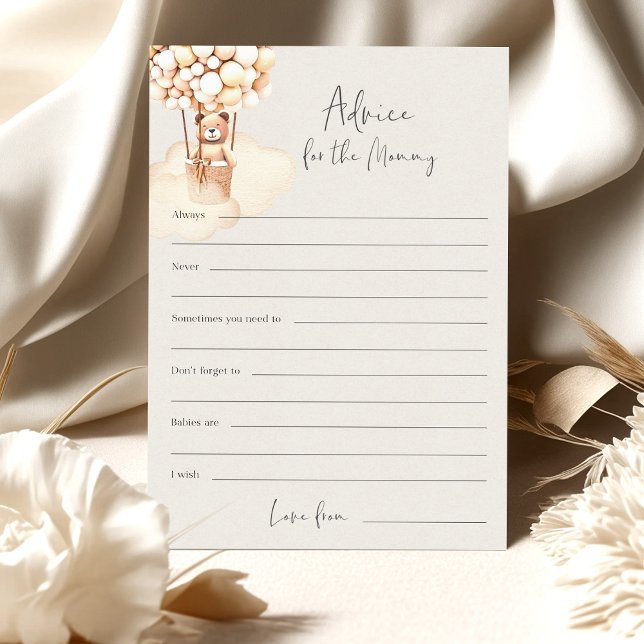 Bear Baby shower Jeu Conseils pour maman (Créateur téléchargé)