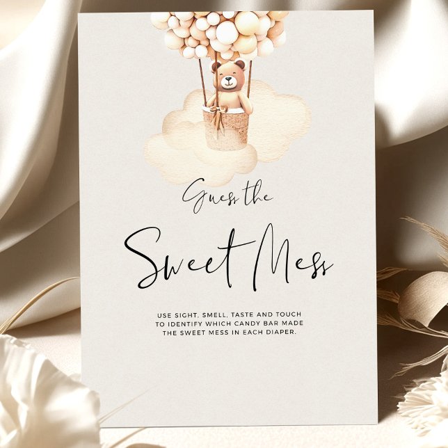 Bear Baby shower Jeu Devinez The Sweet Mess (Créateur téléchargé)