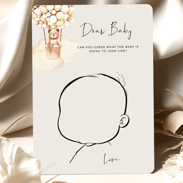 Bear Baby shower Jeu Draw Baby (Créateur téléchargé)