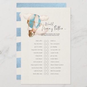 Bear Baby shower Jeu - Est-Ce Que Maman Plairait?