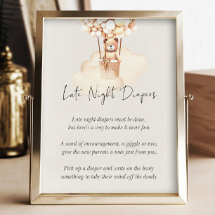 Bear Baby shower Jeu tard la nuit Diapos