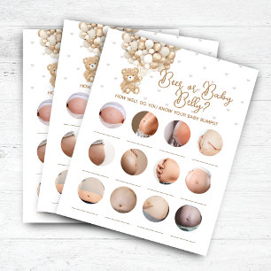 Bear Balloon Baby shower Bière ou Baby Belly Jeu