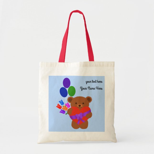 Bear en peluche mignonne #3 Sac fourre-tout (Devant)