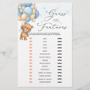 Bear Guess The Baby Caractéristiques Baby shower J