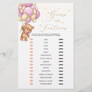 Bear Guess The Baby Caractéristiques Baby shower J