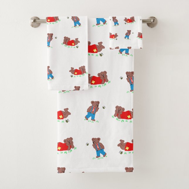 Bear mignonne avec Motif d'abeille (En situation)