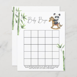 Bear Panda Baby shower jeu de bingo
