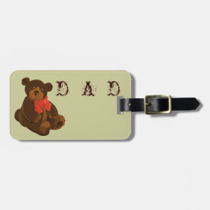 Bear papa étiquette bagage
