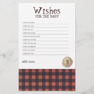 Bear Pied Print Lumberjack Jeu de Baby shower à th