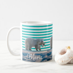 Bear Polar Green Strig Mug