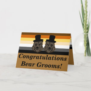 Bear Pride Bears Gay Mariage Félicitations Carte