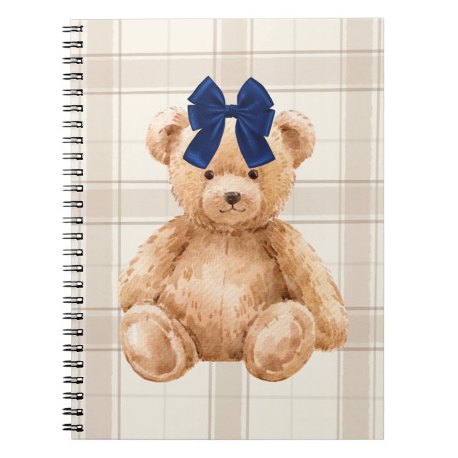 Bear with a Bow Blank Journal (Devant)