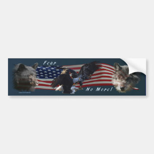 Bear, Wolf, Eagle, Sticker pare-chocs du drapeau a