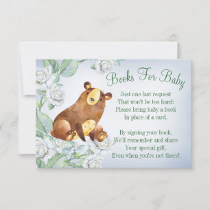 Bear Woodland Baby shower Carte Livre Apporter Un