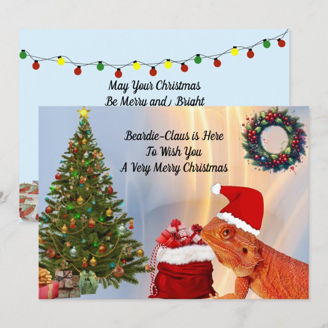 Beardie-Claus - Beardie Dragon (Devant / Derrière)