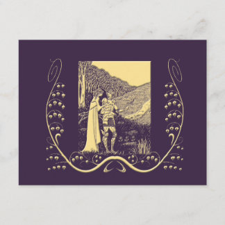 Beardsley Nouveau Knight & Lady Faire-part de mari