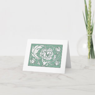 Beardsley Peony Art Nouveau Cartes
