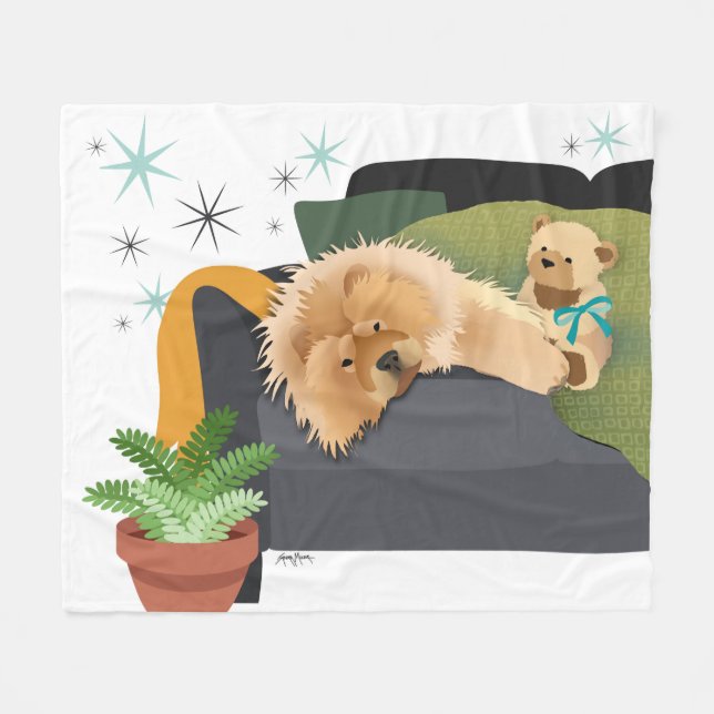 BEARLY AWAKE - CHOW polaire couverture (Devant (Horizontal))