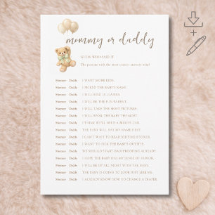 Bearly Wait Baby Shower Devinez Qui A Dit Carte