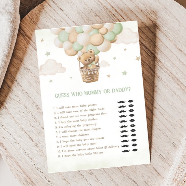 Bearly Wait Baby shower Guider maman ou papa Jeu (Bearly Wait Bear Baby Shower Game)