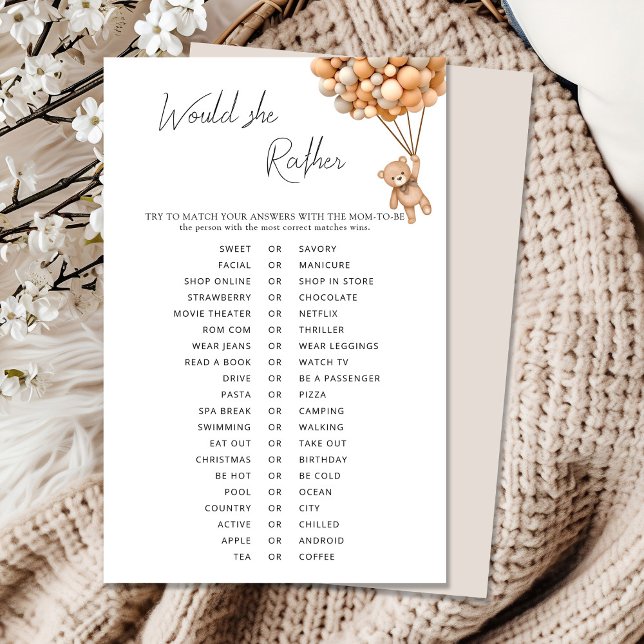 Bearly Wait Ballos Baby shower préférerait-elle (Créateur téléchargé)