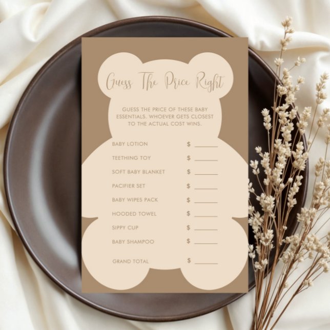 Bearly Wait Beige Guess The Price Game (Créateur téléchargé)
