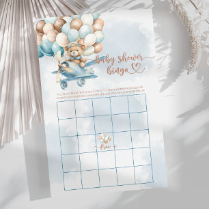 Bearly Wait Blue Balloons Baby shower Bingo Jeu