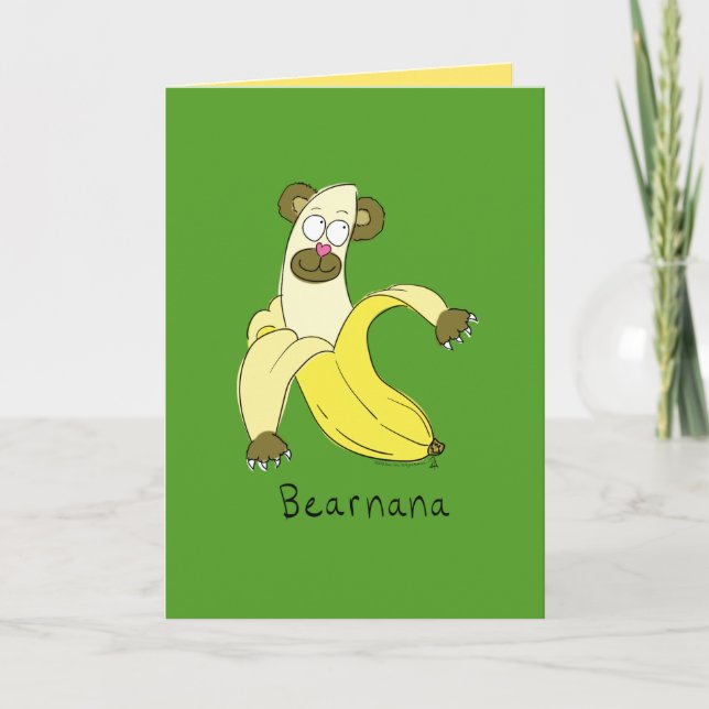 Bearnana - Funny Bear Banana Carte de voeux (Devant)