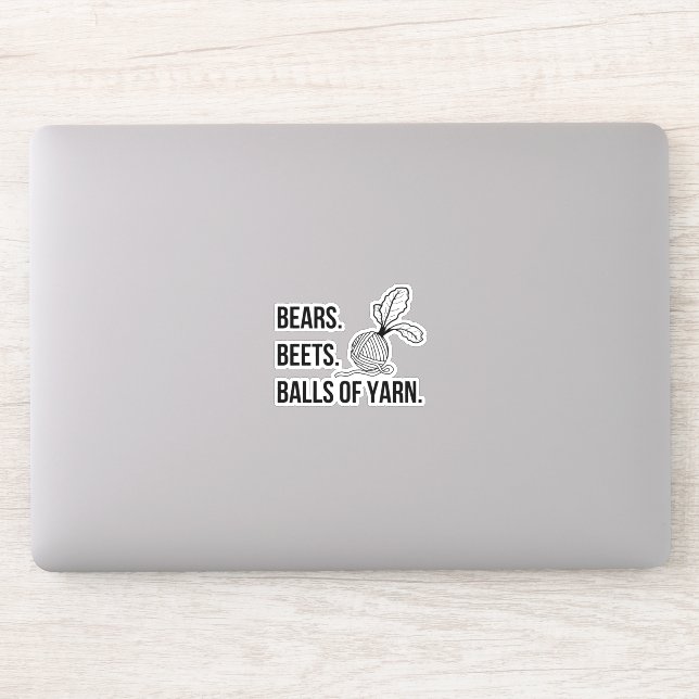 Bears Beets Balls of Yarn - Sticker (Ordinateur)