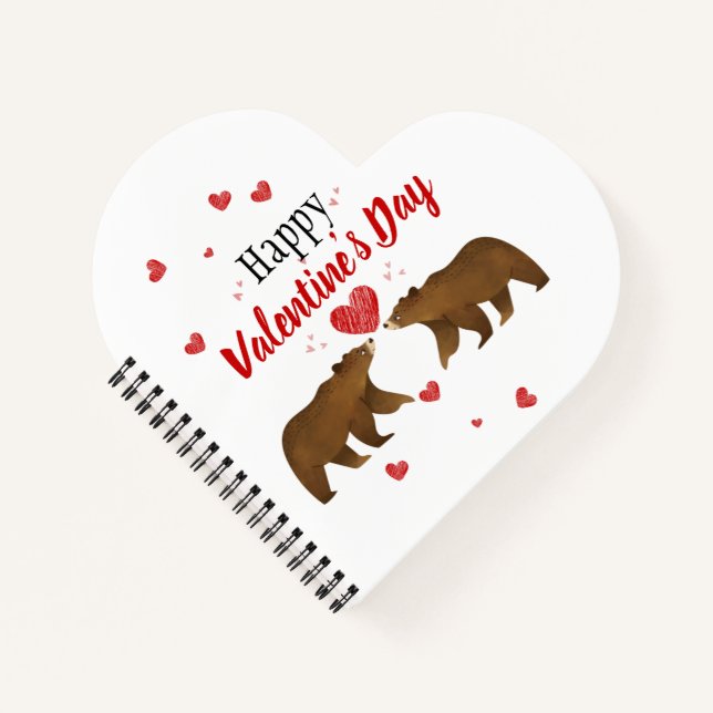 Bears & Hearts Saint Valentin Carnet (Devant)