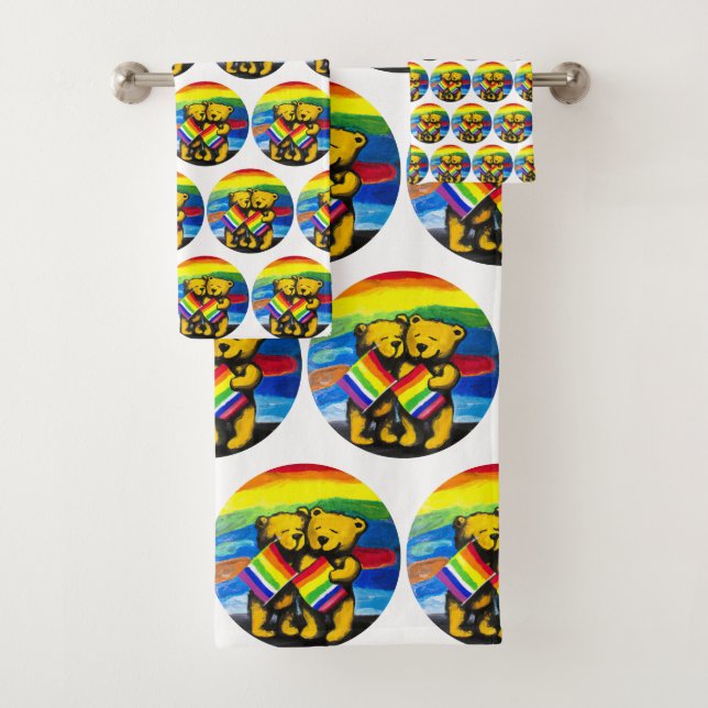 Bears Love Couple LGBT Arc-en-ciel (En situation)