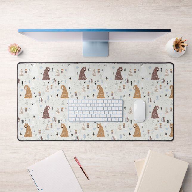 Bears mignonne dans le Motif Woods (Bureau 1)