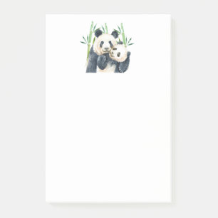 Bears Panda Cute Cuddling Aquarelle Notes post-it