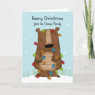 Beary Christmas Tanged Bear Carte de vacances