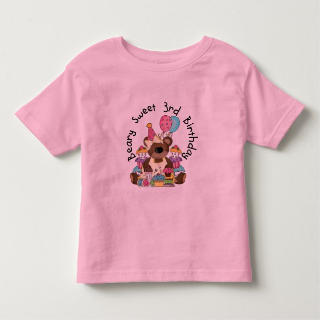 Beary Sweet 3e Anniversaire Tshirts et cadeaux (Devant)