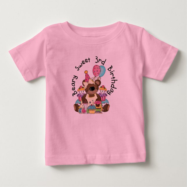Beary Sweet 3e Anniversaire Tshirts et cadeaux (Devant)