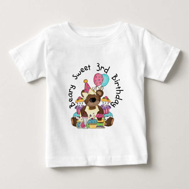 Beary Sweet 3e Anniversaire Tshirts et cadeaux (Devant)