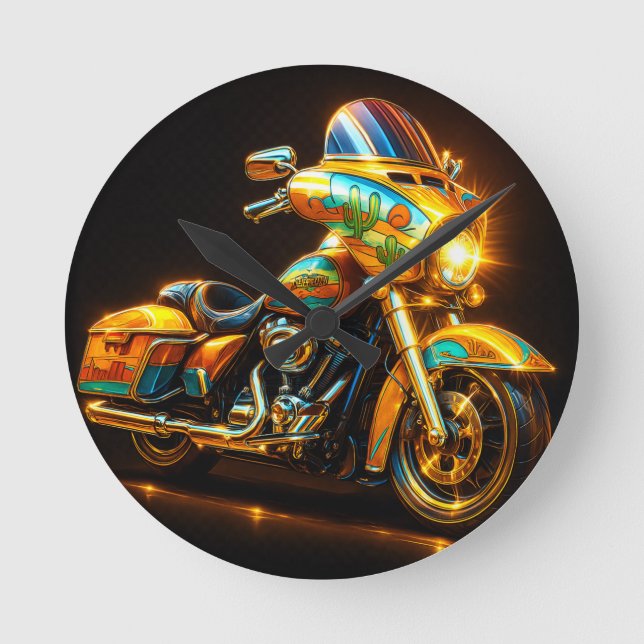 "Beast de Neon Road - horloge murale de moto perso (Recto)