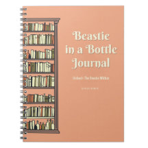 Beastie dans un petit journal en bouteille
