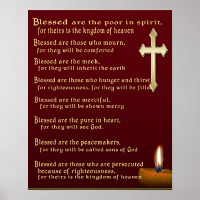 Beatitudes Christian posters (Devant)