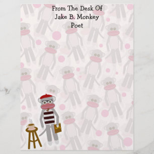 Beatnik Sock Monkey s'amuser joyeuse joie de dessi