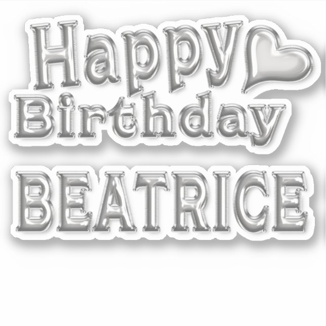 Beatrice Happy Birthday Autocollants (Devant)