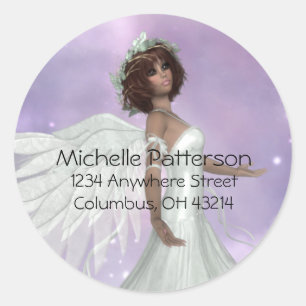 Beau Angel Design 3 Étiquettes de adresse
