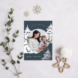 Beau arbre de Noël bleu Deux vacances photo