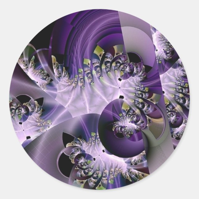 Beau autocollant art numérique Fractil (Devant)