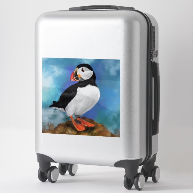 Beau Autocollant d'Oiseau de Puffin Atlantique (Sur valise)