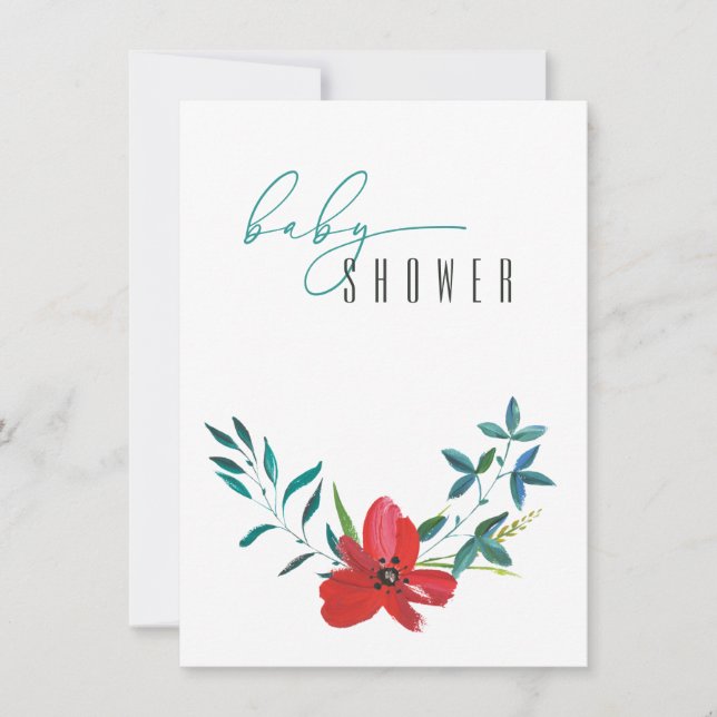 Beau Baby shower Modèle d'invitation (Devant)