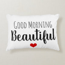 Beau/beau coussin bonjour